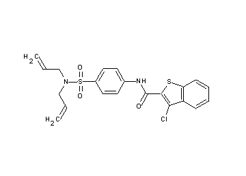 3-chloro-N-{4-[(diallylamino)sulfonyl]phenyl}-1-benzothiophene-2-carboxamide - Click Image to Close