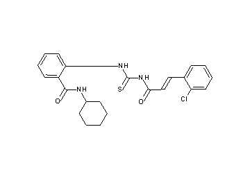 2-[({[3-(2-chlorophenyl)acryloyl]amino}carbonothioyl)amino]-N-cyclohexylbenzamide - Click Image to Close