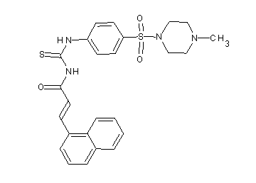N-[({4-[(4-methyl-1-piperazinyl)sulfonyl]phenyl}amino)carbonothioyl]-3-(1-naphthyl)acrylamide - Click Image to Close