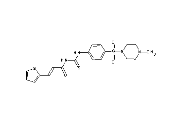 N-[({4-[(4-methyl-1-piperazinyl)sulfonyl]phenyl}amino)carbonothioyl]-3-(2-thienyl)acrylamide - Click Image to Close
