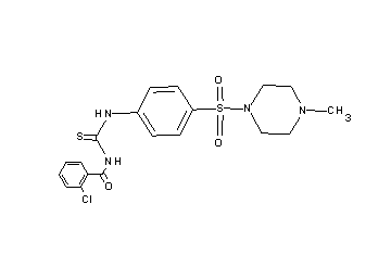 2-chloro-N-[({4-[(4-methyl-1-piperazinyl)sulfonyl]phenyl}amino)carbonothioyl]benzamide - Click Image to Close