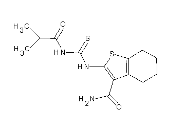2-{[(isobutyrylamino)carbonothioyl]amino}-4,5,6,7-tetrahydro-1-benzothiophene-3-carboxamide - Click Image to Close