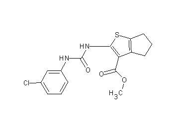 methyl 2-({[(3-chlorophenyl)amino]carbonyl}amino)-5,6-dihydro-4H-cyclopenta[b]thiophene-3-carboxylate - Click Image to Close