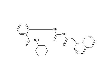 N-cyclohexyl-2-({[(1-naphthylacetyl)amino]carbonothioyl}amino)benzamide - Click Image to Close