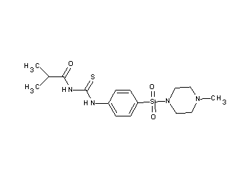 2-methyl-N-[({4-[(4-methyl-1-piperazinyl)sulfonyl]phenyl}amino)carbonothioyl]propanamide