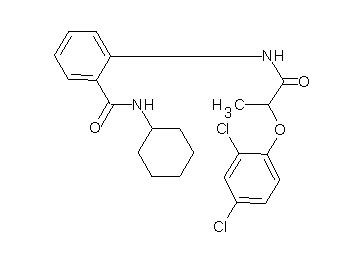 N-cyclohexyl-2-{[2-(2,4-dichlorophenoxy)propanoyl]amino}benzamide - Click Image to Close
