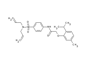 N-{4-[(diallylamino)sulfonyl]phenyl}-2-(2-isopropyl-5-methylphenoxy)acetamide - Click Image to Close