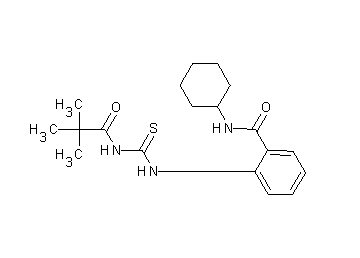 N-cyclohexyl-2-({[(2,2-dimethylpropanoyl)amino]carbonothioyl}amino)benzamide - Click Image to Close