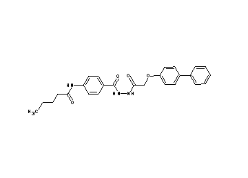 N-[4-({2-[(4-biphenylyloxy)acetyl]hydrazino}carbonyl)phenyl]pentanamide - Click Image to Close