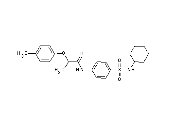 N-{4-[(cyclohexylamino)sulfonyl]phenyl}-2-(4-methylphenoxy)propanamide - Click Image to Close