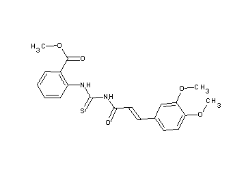 methyl 2-[({[3-(3,4-dimethoxyphenyl)acryloyl]amino}carbonothioyl)amino]benzoate - Click Image to Close