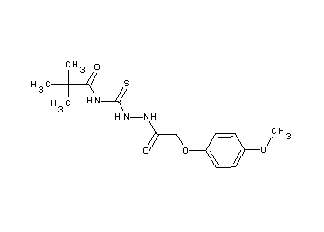 N-({2-[(4-methoxyphenoxy)acetyl]hydrazino}carbonothioyl)-2,2-dimethylpropanamide - Click Image to Close