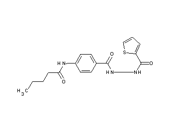 N-(4-{[2-(2-thienylcarbonyl)hydrazino]carbonyl}phenyl)pentanamide - Click Image to Close