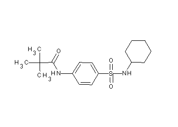 N-{4-[(cyclohexylamino)sulfonyl]phenyl}-2,2-dimethylpropanamide - Click Image to Close