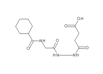 4-(2-{[(cyclohexylcarbonyl)amino]acetyl}hydrazino)-4-oxobutanoic acid (non-preferred name) - Click Image to Close