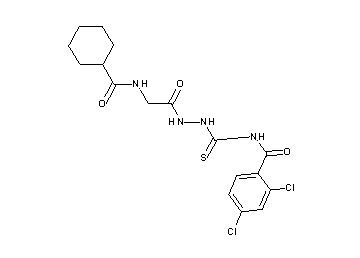 2,4-dichloro-N-[(2-{[(cyclohexylcarbonyl)amino]acetyl}hydrazino)carbonothioyl]benzamide (non-preferred name) - Click Image to Close