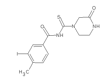 3-iodo-4-methyl-N-[(3-oxo-1-piperazinyl)carbonothioyl]benzamide - Click Image to Close