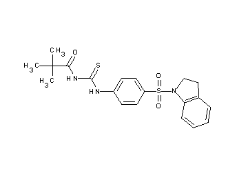 N-({[4-(2,3-dihydro-1H-indol-1-ylsulfonyl)phenyl]amino}carbonothioyl)-2,2-dimethylpropanamide - Click Image to Close