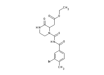 ethyl (1-{[(3-bromo-4-methylbenzoyl)amino]carbonothioyl}-3-oxo-2-piperazinyl)acetate - Click Image to Close