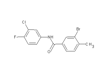3-bromo-N-(3-chloro-4-fluorophenyl)-4-methylbenzamide - Click Image to Close