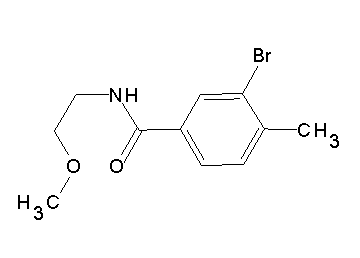 3-bromo-N-(2-methoxyethyl)-4-methylbenzamide - Click Image to Close