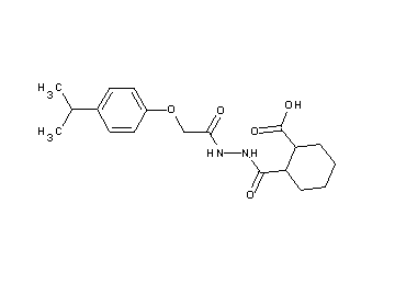 2-({2-[(4-isopropylphenoxy)acetyl]hydrazino}carbonyl)cyclohexanecarboxylic acid - Click Image to Close