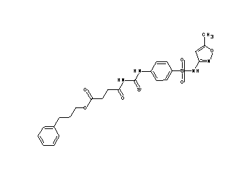 3-phenylpropyl 4-({[(4-{[(5-methyl-3-isoxazolyl)amino]sulfonyl}phenyl)amino]carbonothioyl}amino)-4-oxobutanoate - Click Image to Close