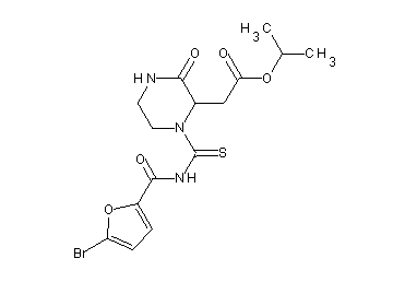 isopropyl (1-{[(5-bromo-2-furoyl)amino]carbonothioyl}-3-oxo-2-piperazinyl)acetate