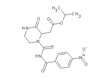 isopropyl (1-{[(4-nitrobenzoyl)amino]carbonothioyl}-3-oxo-2-piperazinyl)acetate - Click Image to Close