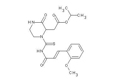 isopropyl [1-({[3-(2-methoxyphenyl)acryloyl]amino}carbonothioyl)-3-oxo-2-piperazinyl]acetate