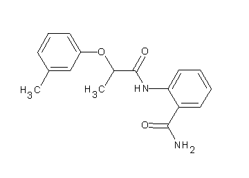 2-{[2-(3-methylphenoxy)propanoyl]amino}benzamide - Click Image to Close