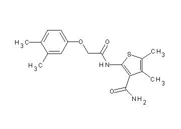 2-{[(3,4-dimethylphenoxy)acetyl]amino}-4,5-dimethyl-3-thiophenecarboxamide - Click Image to Close