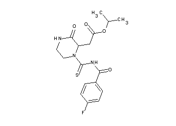 isopropyl (1-{[(4-fluorobenzoyl)amino]carbonothioyl}-3-oxo-2-piperazinyl)acetate - Click Image to Close
