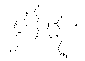 ethyl 3-({4-[(4-ethoxyphenyl)amino]-4-oxobutanoyl}hydrazono)-2-ethylbutanoate - Click Image to Close