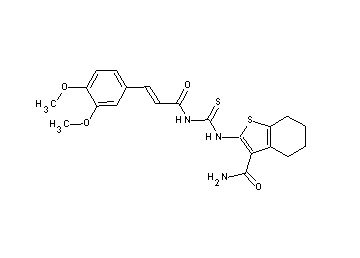 2-[({[3-(3,4-dimethoxyphenyl)acryloyl]amino}carbonothioyl)amino]-4,5,6,7-tetrahydro-1-benzothiophene-3-carboxamide - Click Image to Close