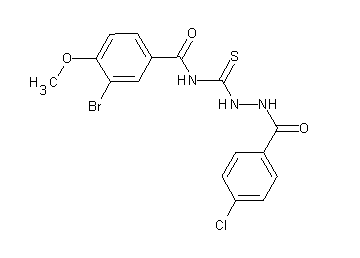 3-bromo-N-{[2-(4-chlorobenzoyl)hydrazino]carbonothioyl}-4-methoxybenzamide - Click Image to Close