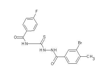 N-{[2-(3-bromo-4-methylbenzoyl)hydrazino]carbonothioyl}-4-fluorobenzamide - Click Image to Close