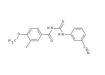 N-{[(3-cyanophenyl)amino]carbonothioyl}-3-iodo-4-methoxybenzamide - Click Image to Close