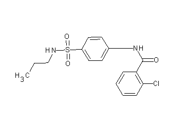 2-chloro-N-{4-[(propylamino)sulfonyl]phenyl}benzamide - Click Image to Close