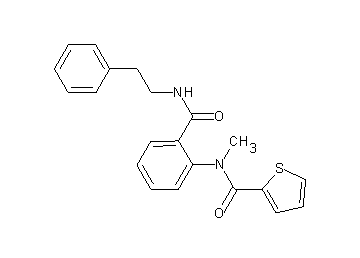 N-methyl-N-(2-{[(2-phenylethyl)amino]carbonyl}phenyl)-2-thiophenecarboxamide - Click Image to Close