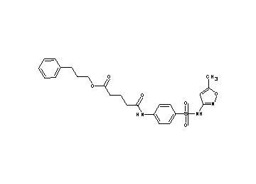 3-phenylpropyl 5-[(4-{[(5-methyl-3-isoxazolyl)amino]sulfonyl}phenyl)amino]-5-oxopentanoate - Click Image to Close