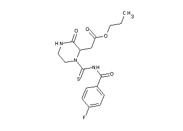 propyl (1-{[(4-fluorobenzoyl)amino]carbonothioyl}-3-oxo-2-piperazinyl)acetate