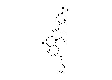 propyl (1-{[(4-methylbenzoyl)amino]carbonothioyl}-3-oxo-2-piperazinyl)acetate - Click Image to Close