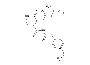 isopropyl [1-({[(4-methoxyphenyl)acetyl]amino}carbonothioyl)-3-oxo-2-piperazinyl]acetate - Click Image to Close