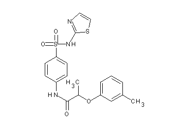 2-(3-methylphenoxy)-N-{4-[(1,3-thiazol-2-ylamino)sulfonyl]phenyl}propanamide - Click Image to Close
