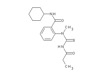 N-cyclohexyl-2-{methyl[(propionylamino)carbonothioyl]amino}benzamide