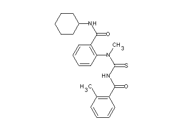 N-{[{2-[(cyclohexylamino)carbonyl]phenyl}(methyl)amino]carbonothioyl}-2-methylbenzamide - Click Image to Close