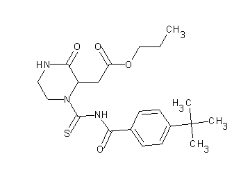 propyl (1-{[(4-tert-butylbenzoyl)amino]carbonothioyl}-3-oxo-2-piperazinyl)acetate - Click Image to Close