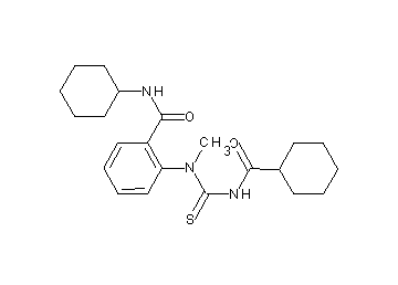 N-cyclohexyl-2-[{[(cyclohexylcarbonyl)amino]carbonothioyl}(methyl)amino]benzamide - Click Image to Close