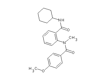 N-cyclohexyl-2-[(4-methoxybenzoyl)(methyl)amino]benzamide - Click Image to Close